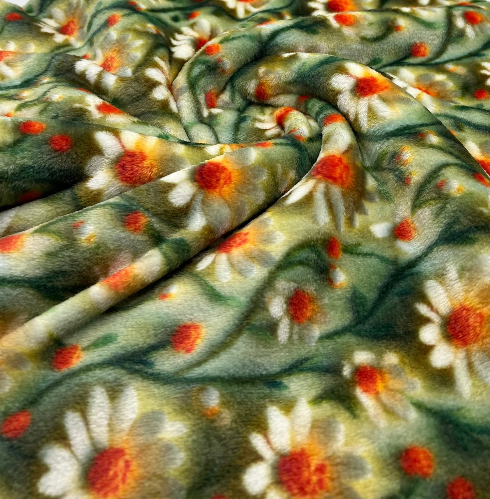 3D Daisy’s Cuddle Fleece Fabric Blanket Loungewear - T9 Fabrics