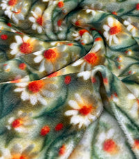 3D Daisy’s Cuddle Fleece Fabric Blanket Loungewear - T9 Fabrics