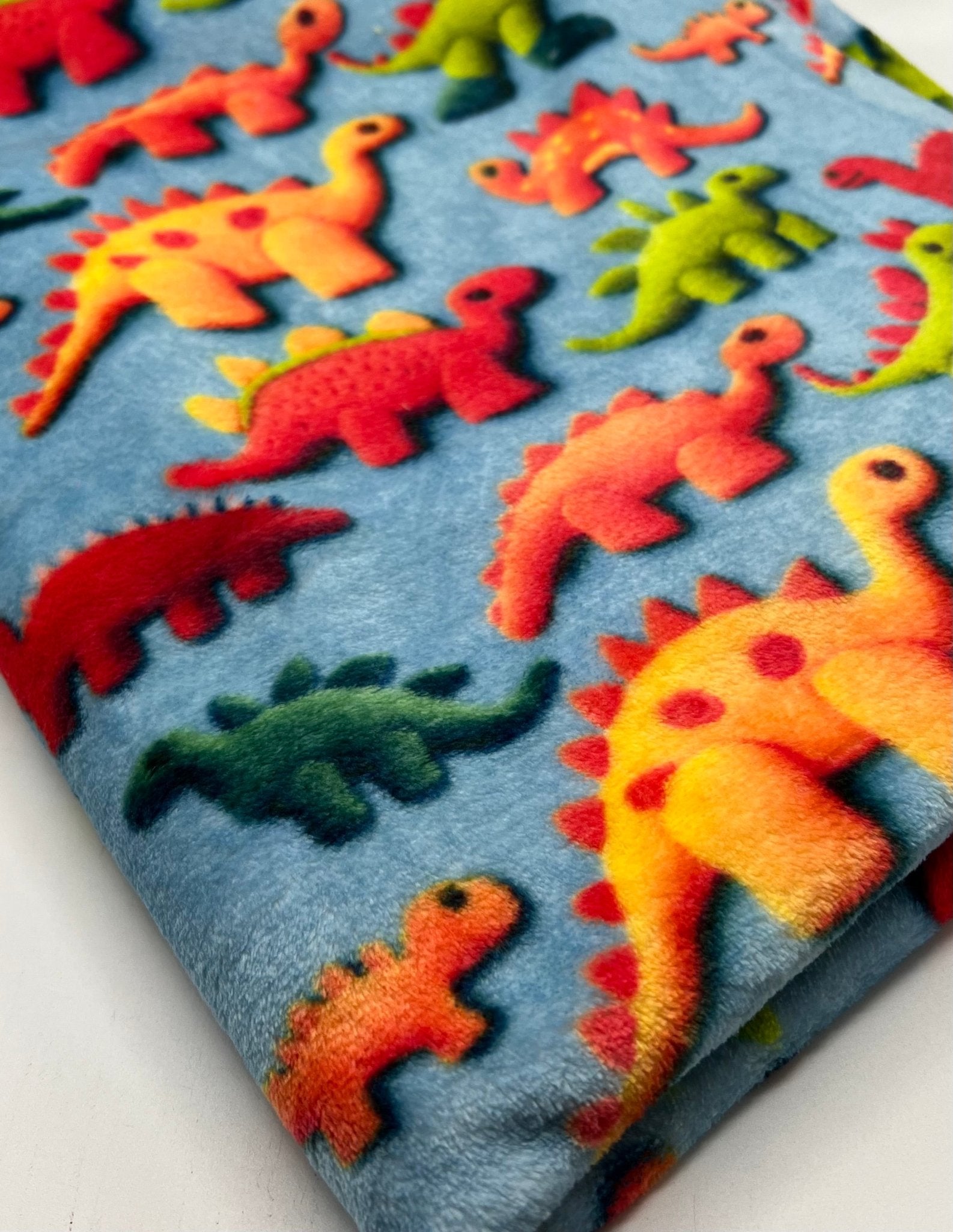3D Dinos Cuddle Fleece Fabric Blanket Loungewear - T9 Fabrics