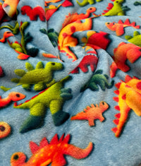 3D Dinos Cuddle Fleece Fabric Blanket Loungewear - T9 Fabrics