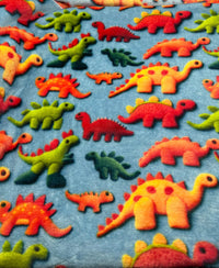 3D Dinos Cuddle Fleece Fabric Blanket Loungewear - T9 Fabrics