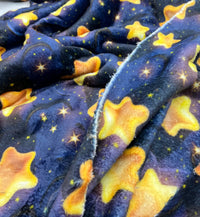3D Stars Cuddle Fleece Fabric Blanket Loungewear - T9 Fabrics
