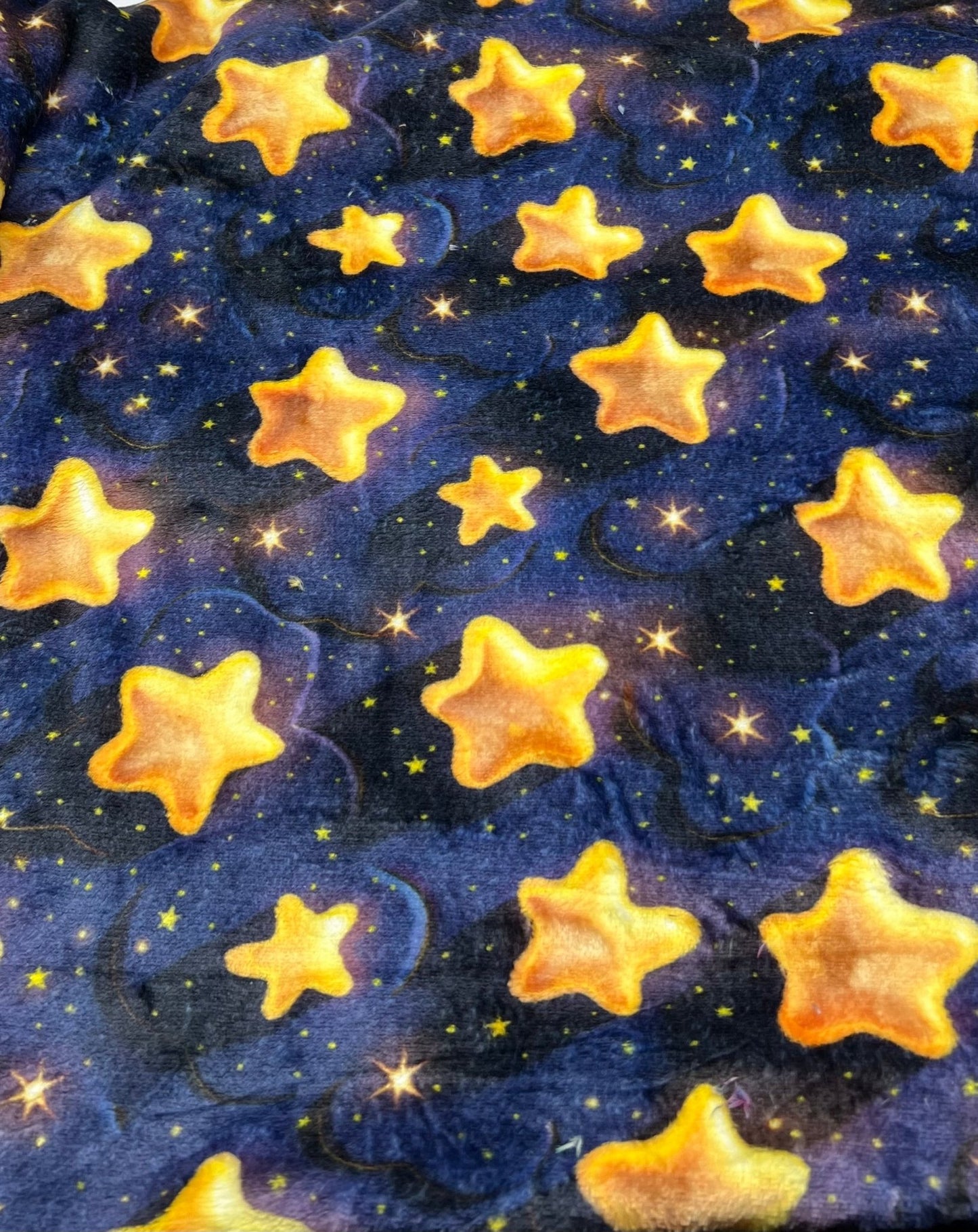 3D Stars Cuddle Fleece Fabric Blanket Loungewear - T9 Fabrics