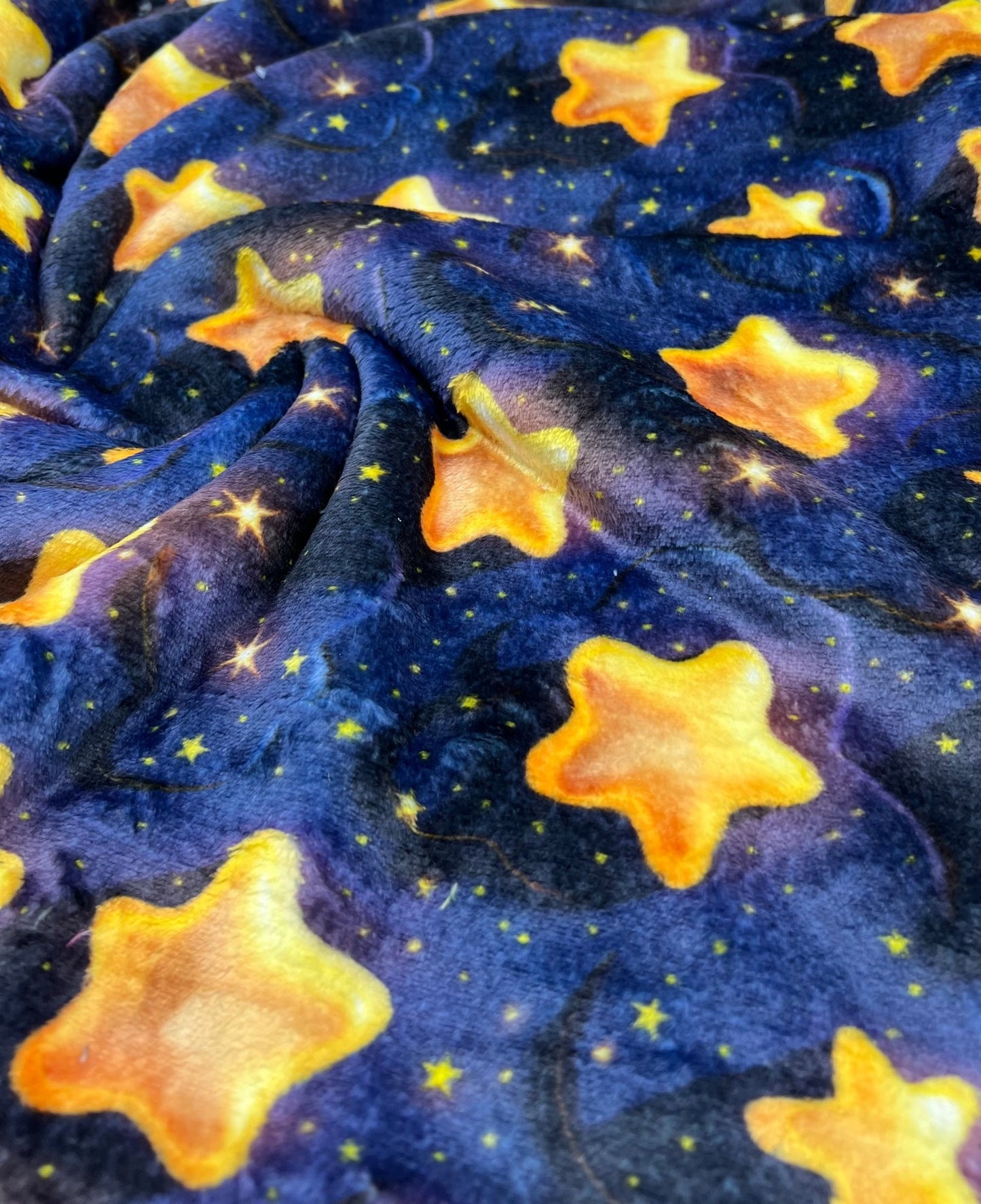 3D Stars Cuddle Fleece Fabric Blanket Loungewear - T9 Fabrics