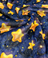 3D Stars Cuddle Fleece Fabric Blanket Loungewear - T9 Fabrics