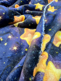 3D Stars Cuddle Fleece Fabric Blanket Loungewear - T9 Fabrics