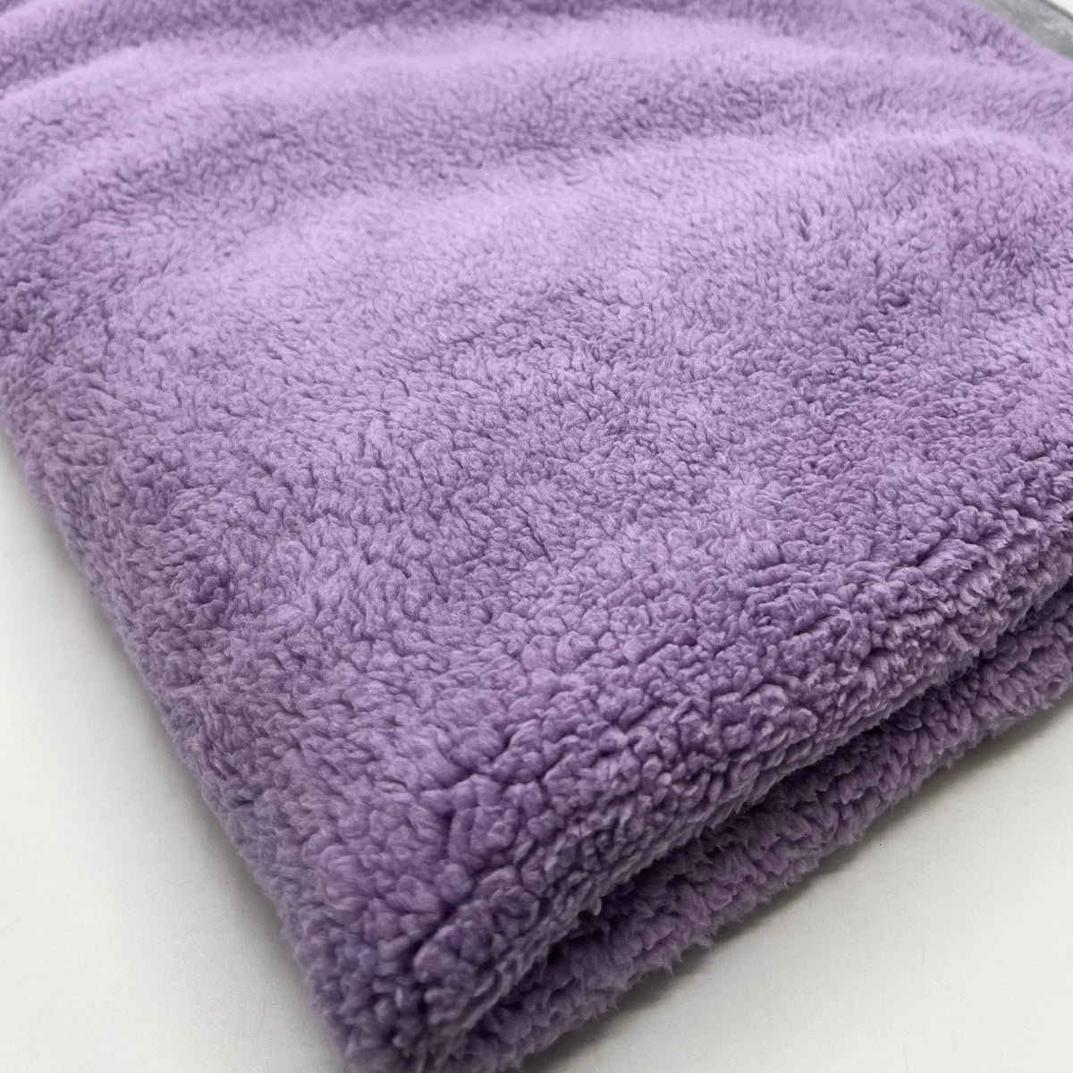 Lilac Grey Luxury Sherpa Backed Fleece Fluffy Faux Fur Fabric L