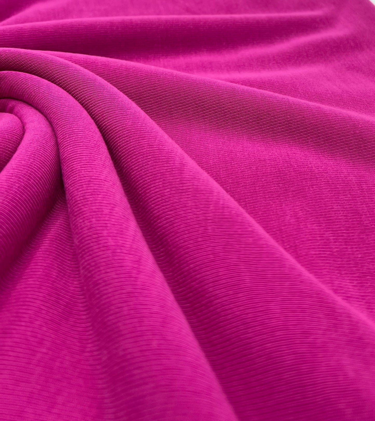 Magenta Lightweight Melange Knit Stretch Fabric