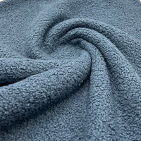 Airforce Blue Luxury Sherpa Curl Fleece Fluffy Faux Fur Fabric