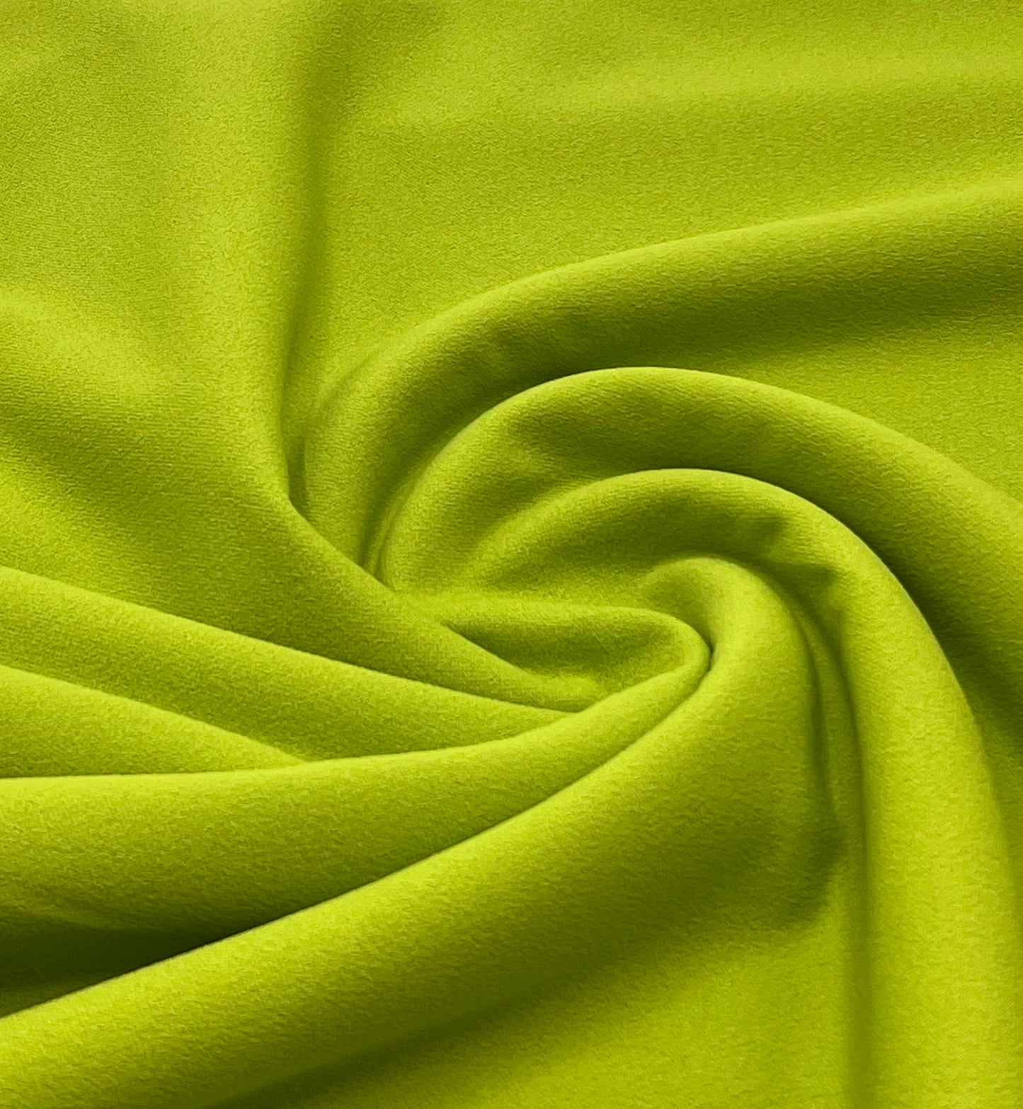 Plain Lime Green Scuba Crepe Stretch Jersey Fabric 4 Way Stretch