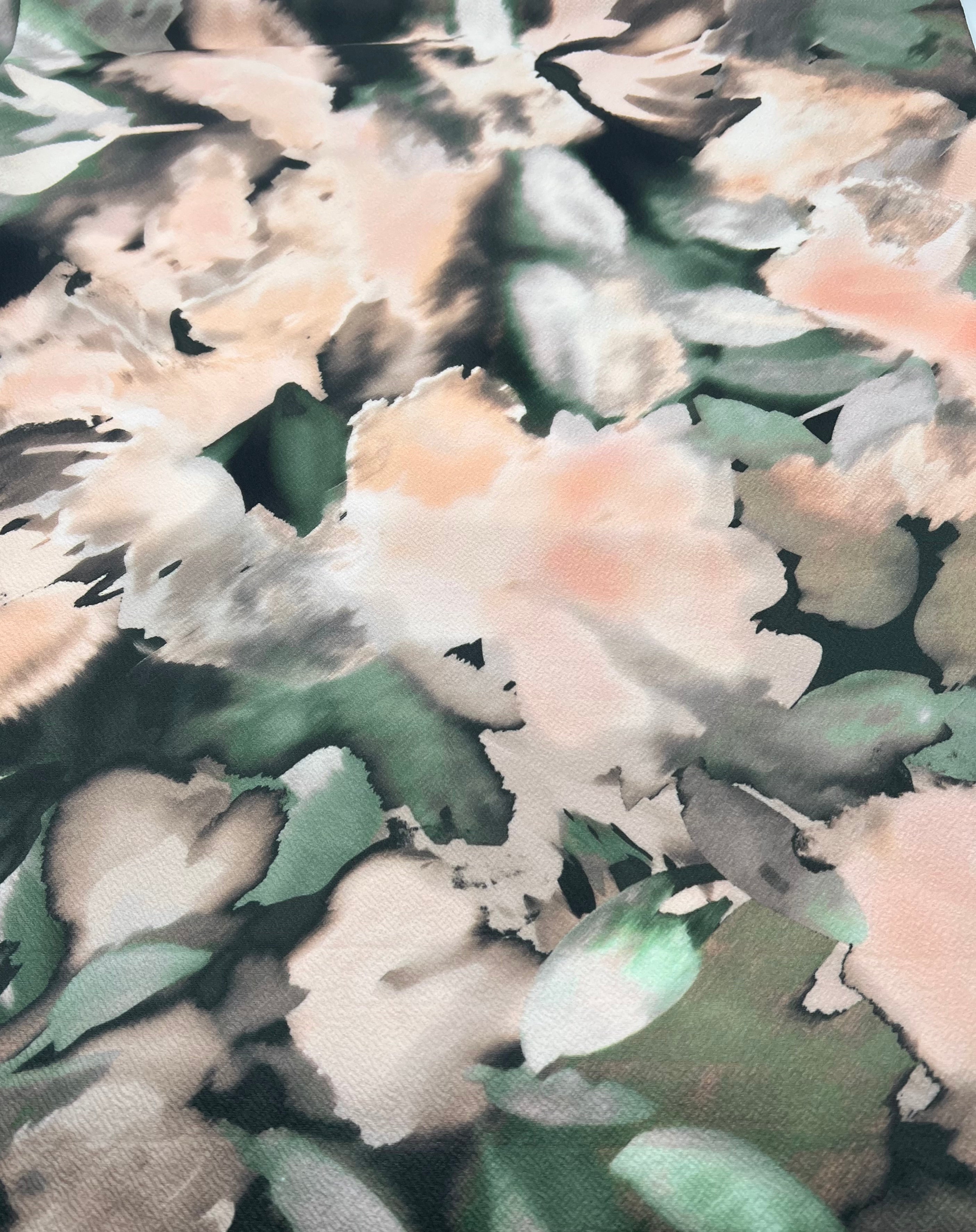 Multi Colour Floral Liverpool bullet Stretch Fabric