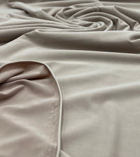 Stone Plain Shiny Soft Touch Slinky 4 Way Stretch Fabric