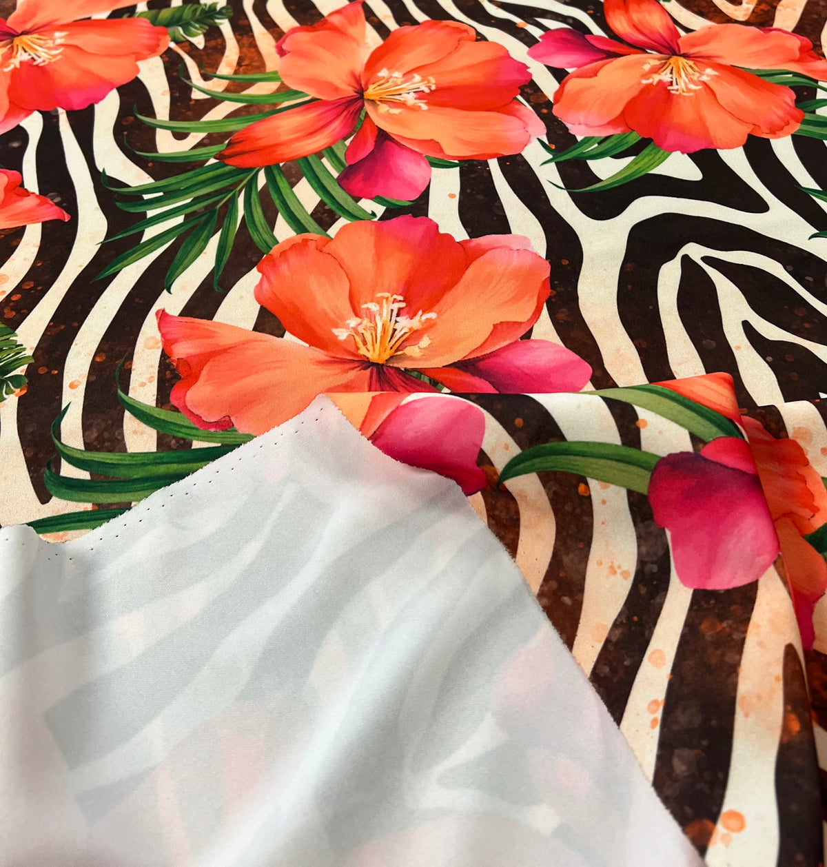 Floral Animal Printed Scuba Crepe Jersey Fabric 2 Way Stretch