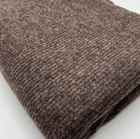 Brown Soft Cosy Wide Rib Stretch Fabric