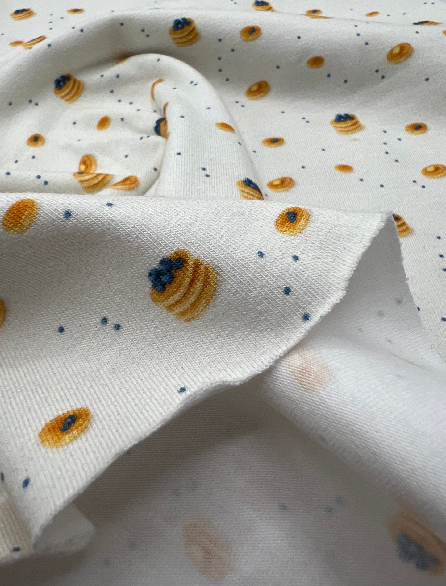 Blueberry Brunch Print Cotton Stretch Jersey 200 GSM 95/5 Lycra 4 Way Stretch