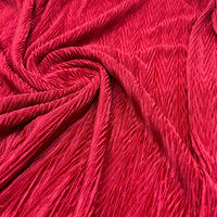 Burgundy Wave Plisse Pleated Stretch Fabric