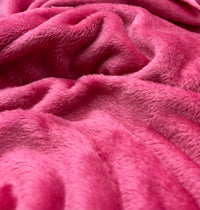 Hot Pink Super Soft Plain Cuddle Fleece Fabric Blanket Loungewear