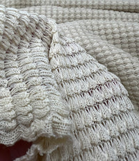 Natural Crochet Knitted Stretch Fabric 200GSM