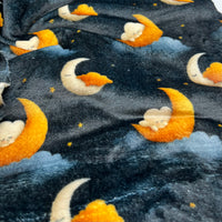Moon Snooze Cuddle Fleece Fabric Blanket Loungewear
