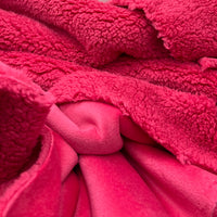 Hot Pink Cerise Luxury Sherpa Backed Fleece Fluffy Faux Fur Fabric