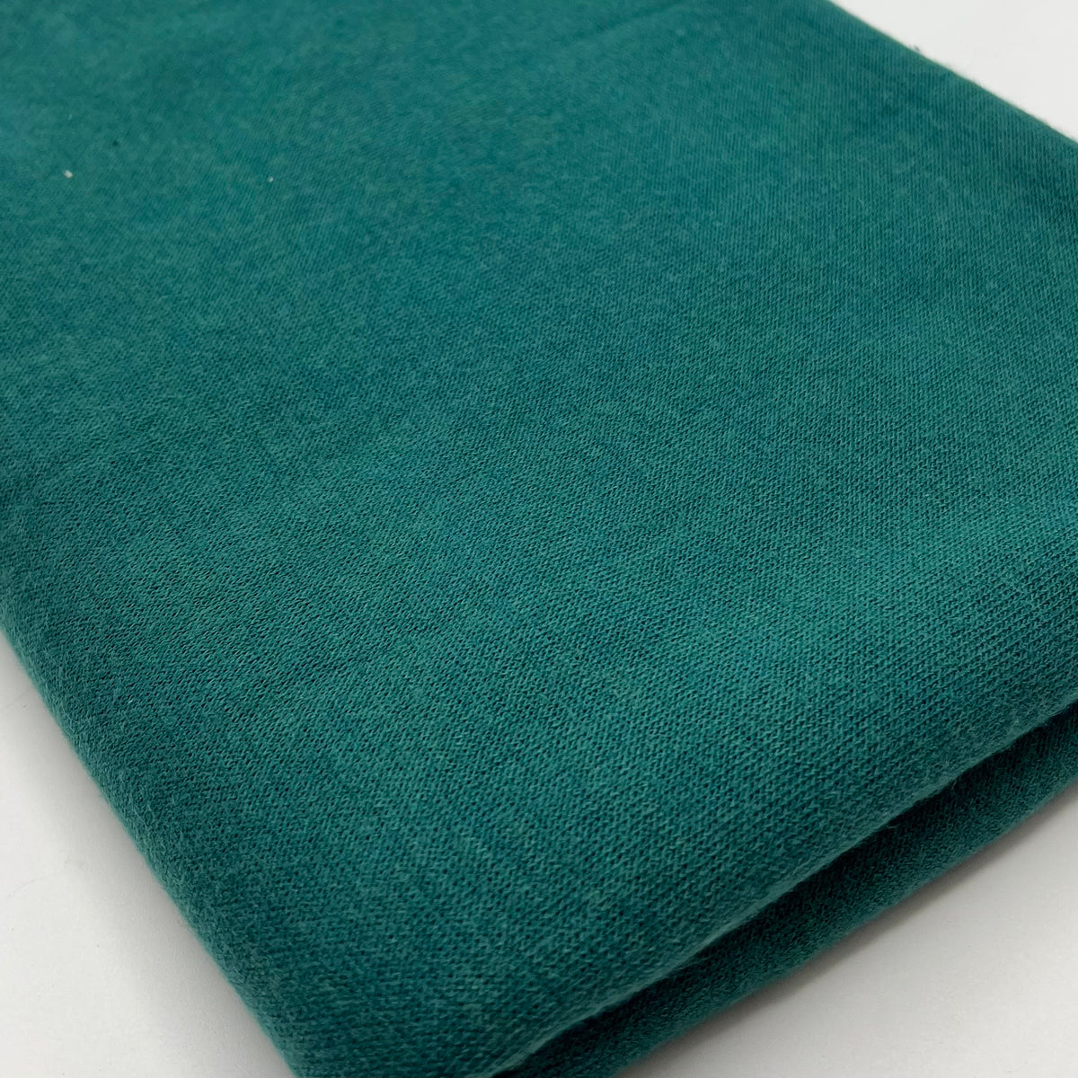 Petrol Green Viscose Knitted Jersey Fabric 260GSM 2 Way Stretch