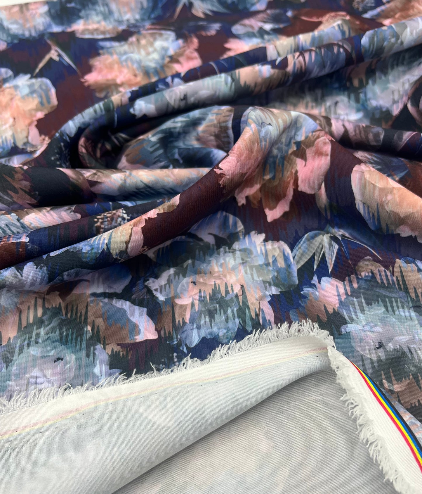 Purple Mix Floral Lightweight Fabric 110GSM Non Stretch