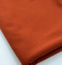 Plain Brown Rust Scuba Crepe Stretch Jersey Fabric 4 Way Stretch