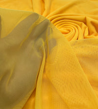 Plain Yellow Mesh Fabric Stretch