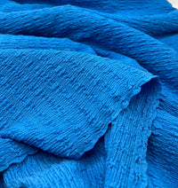Light Blue Popcorn Textures 2 Way Stretch Fabric