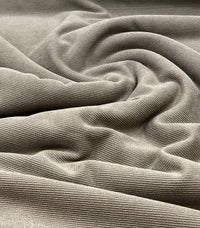 Mushroom Brown Fine Rib Stretch Fabric