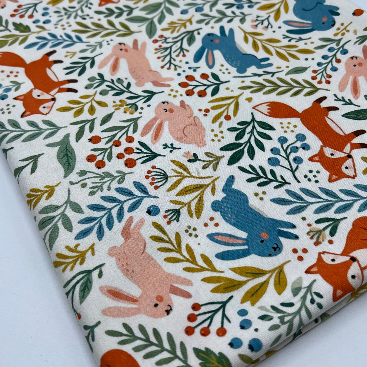 Woodland Animal Print Cotton Jersey 200 GSM 95/5 Lycra 4 Way Stretch