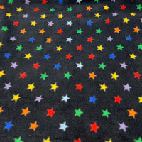 Rainbow Star Printed Anti-Pil Polar Fleece Fabric Blanket Loungewear