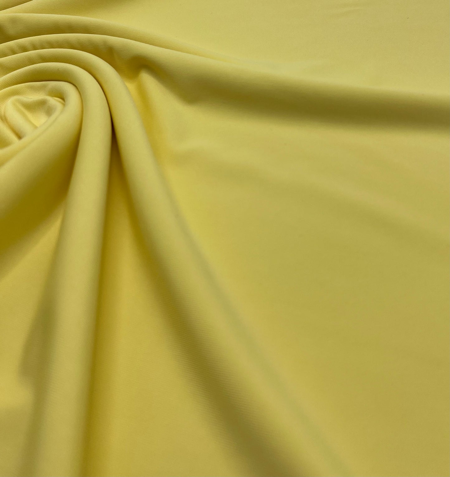 Lemon Yellow Plain Shiny Soft Touch Slinky 4 Way Stretch Fabric