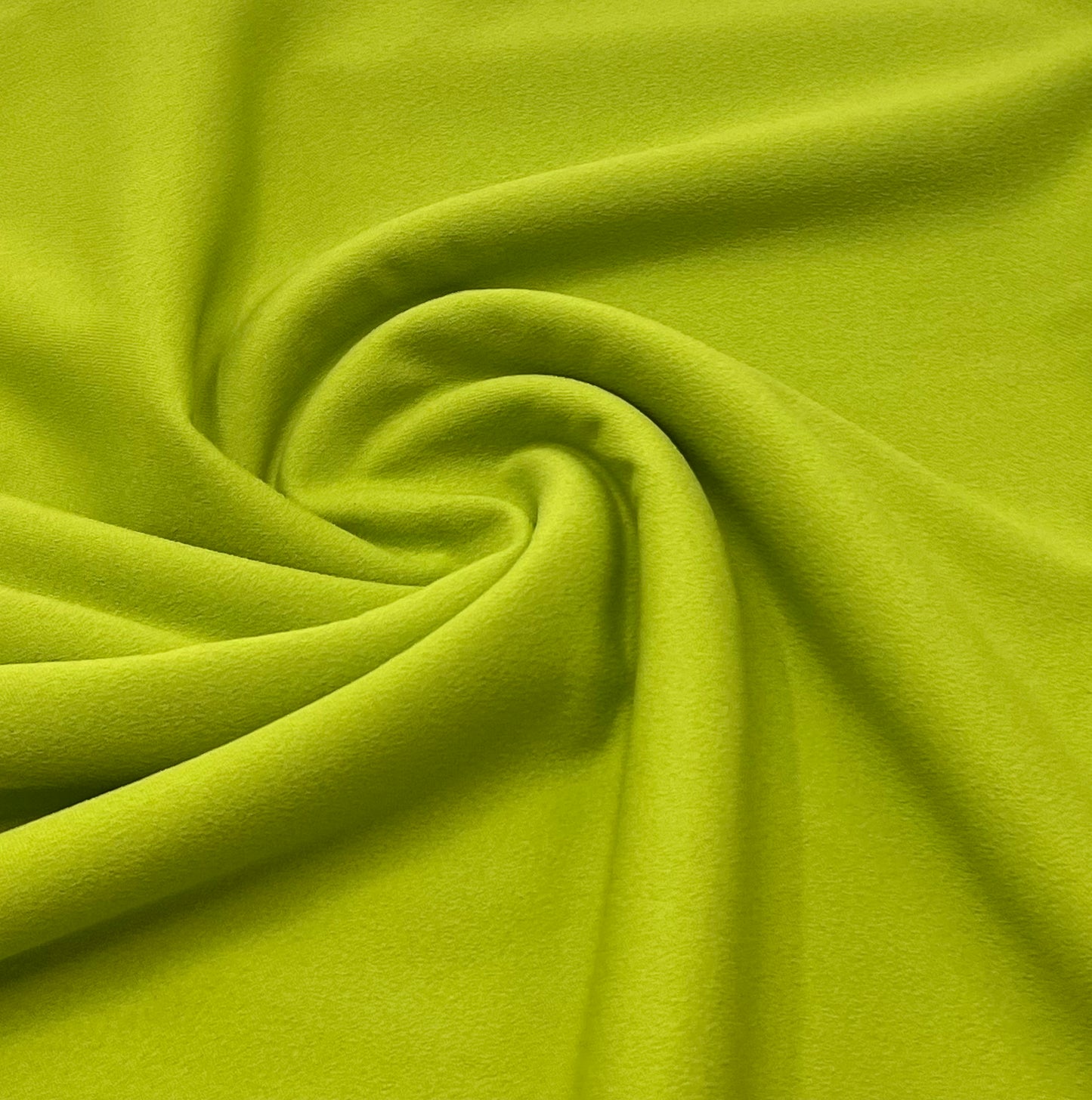 Plain Lime Green Scuba Crepe Stretch Jersey Fabric 4 Way Stretch