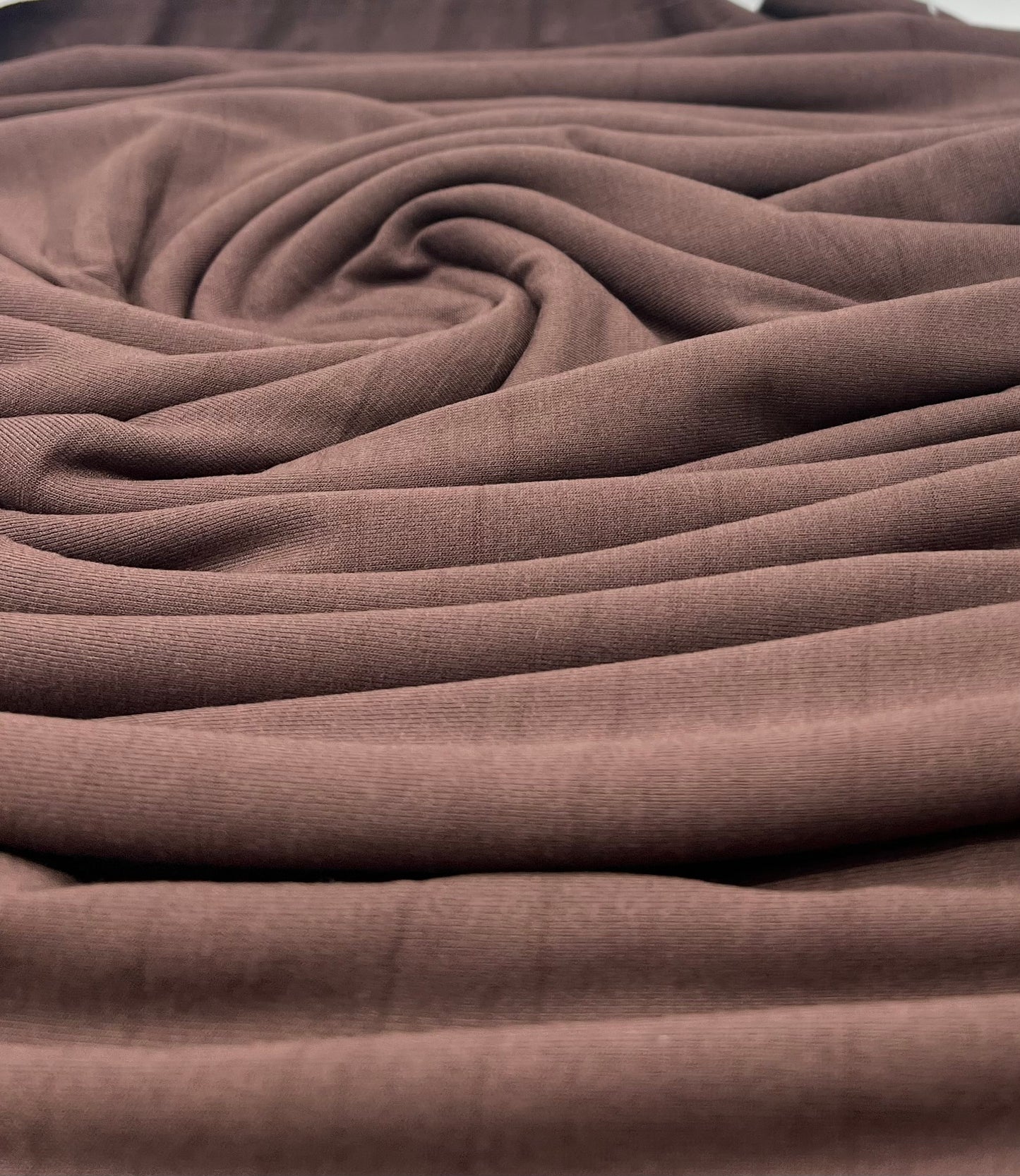 Plain Chocolate Brown Viscose Elastane Fabric 4 Way Stretch Jersey