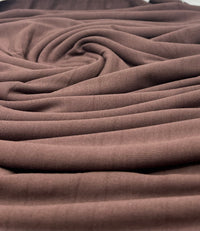Plain Chocolate Brown Viscose Elastane Fabric 4 Way Stretch Jersey