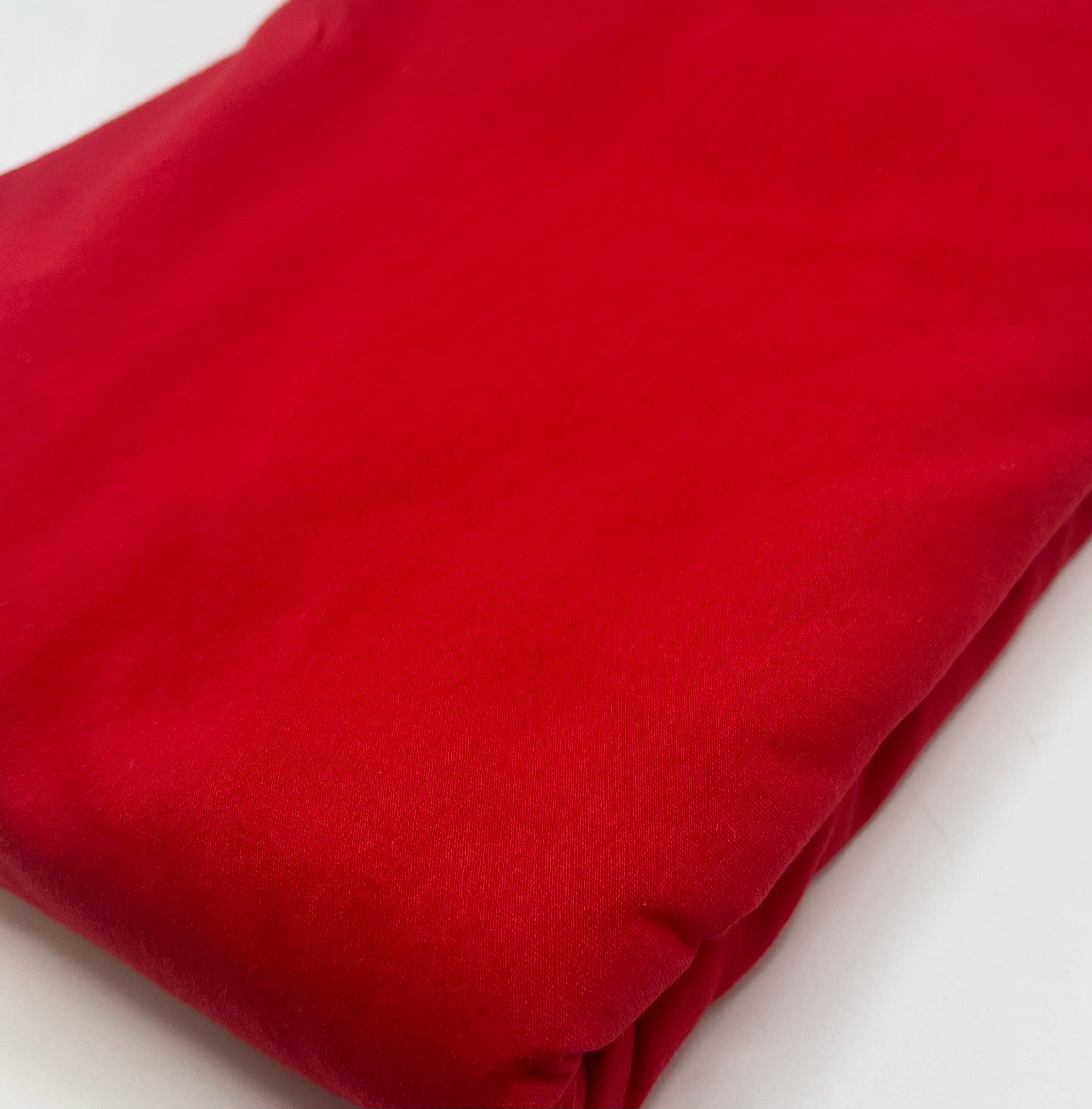 **SALE** Red Cotton Stretch Jersey 200 GSM 95/5 Lycra 4 Way Stretch