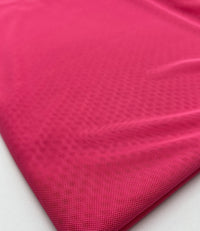 Plain Hot Baby Pink Mesh Fabric Stretch