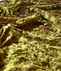 Lime Green Rust Two Tone Crushed Velour Spandex Stretch Fabric