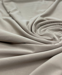 Stone Plain Shiny Soft Touch Slinky 4 Way Stretch Fabric