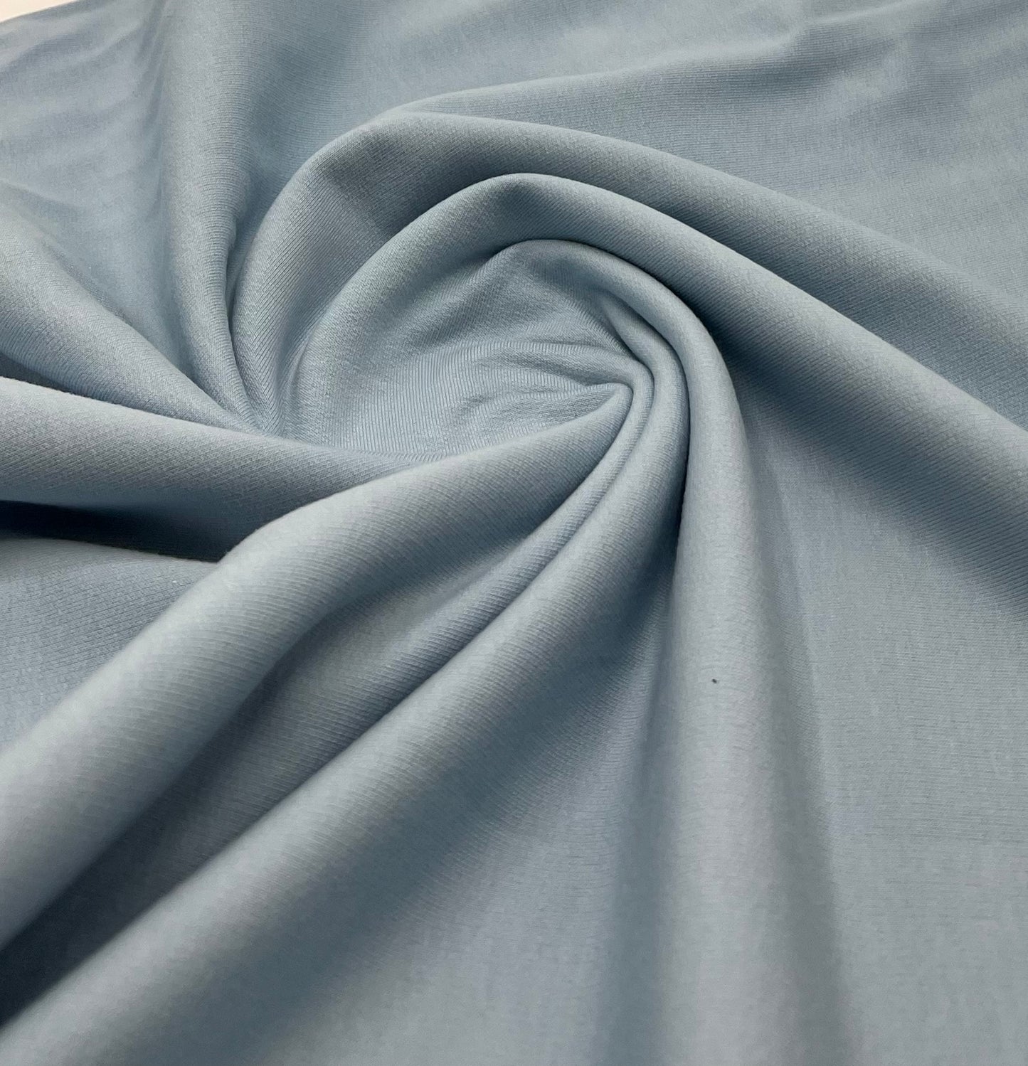 Sky Blue French Terry Loopback Cotton Jersey 230 GSM 95/5 Lycra 4 Way Stretch