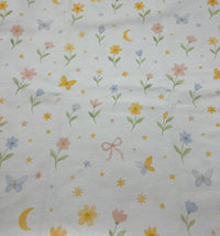 Spring Sprig Print Cotton Stretch Jersey 200 GSM 95/5 Lycra 4 Way Stretch