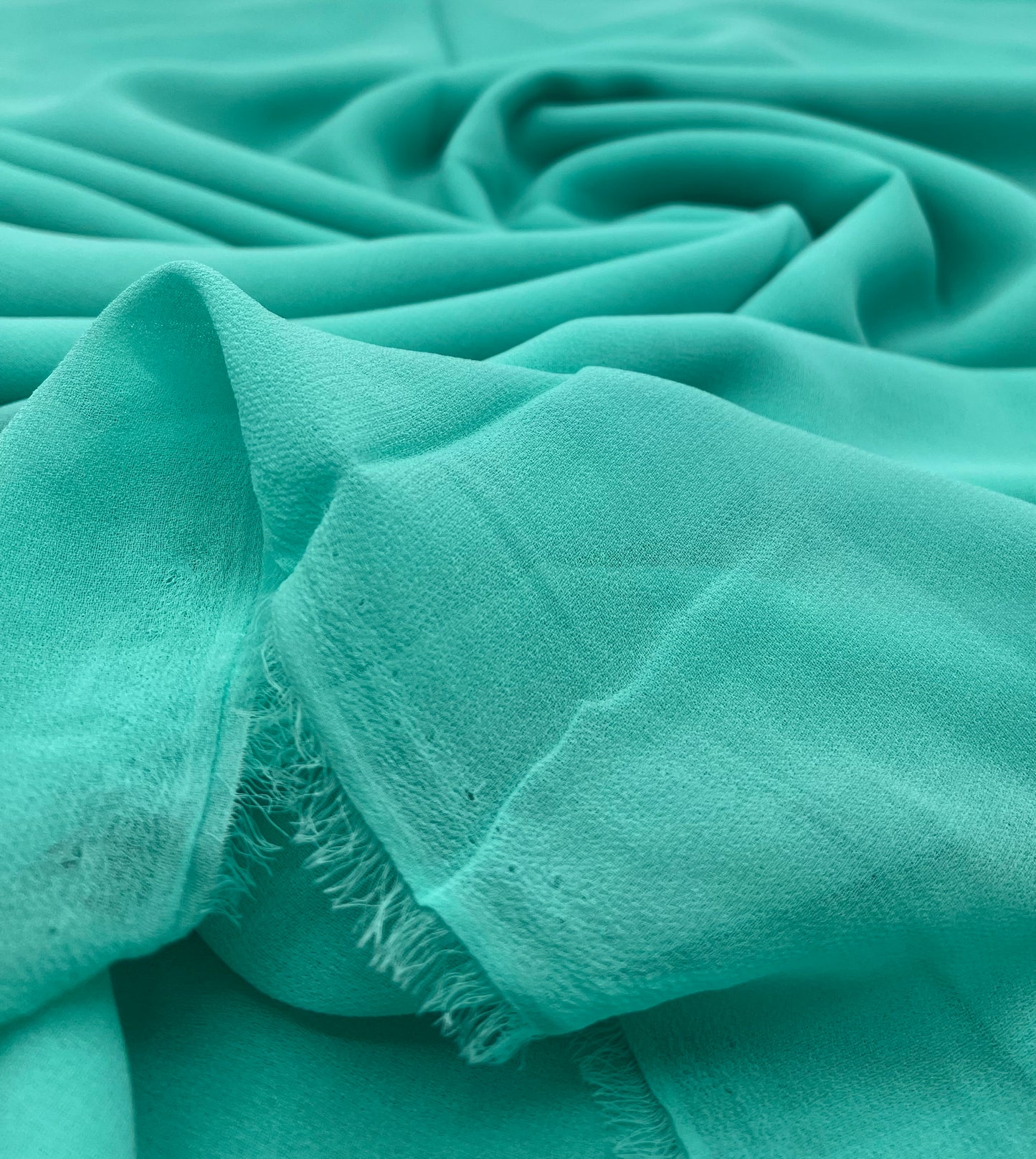 Plain Light Aqua Chiffon Sheer Dress Bridal Fabric