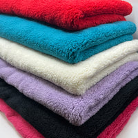 Black Luxury Sherpa Backed Fleece Fluffy Faux Fur Fabric