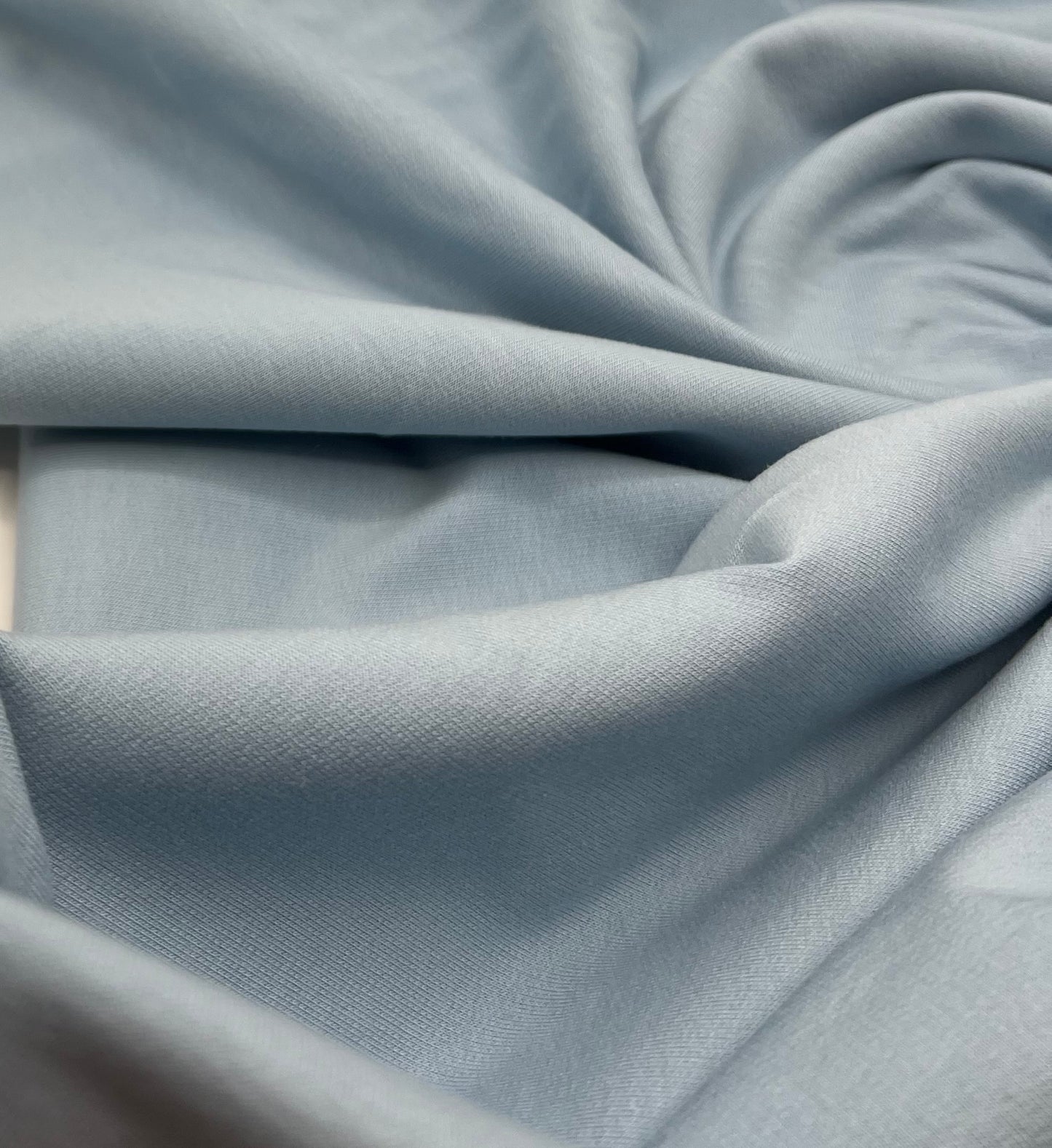 Sky Blue French Terry Loopback Cotton Jersey 230 GSM 95/5 Lycra 4 Way Stretch