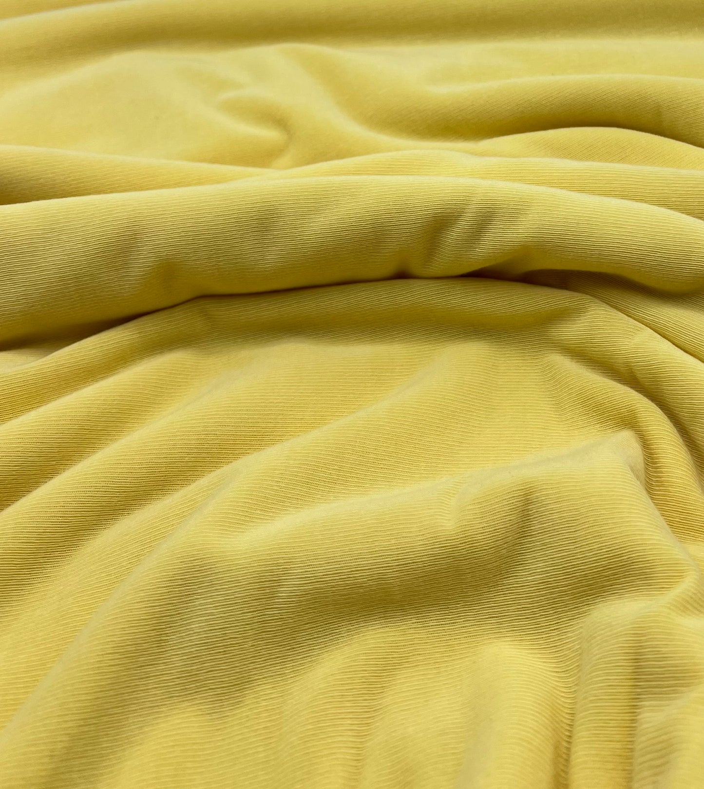 Lemon Yellow Lightweight Melange Knit Stretch Fabric