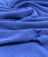 Blue Lightweight Melange Knit Stretch Fabric