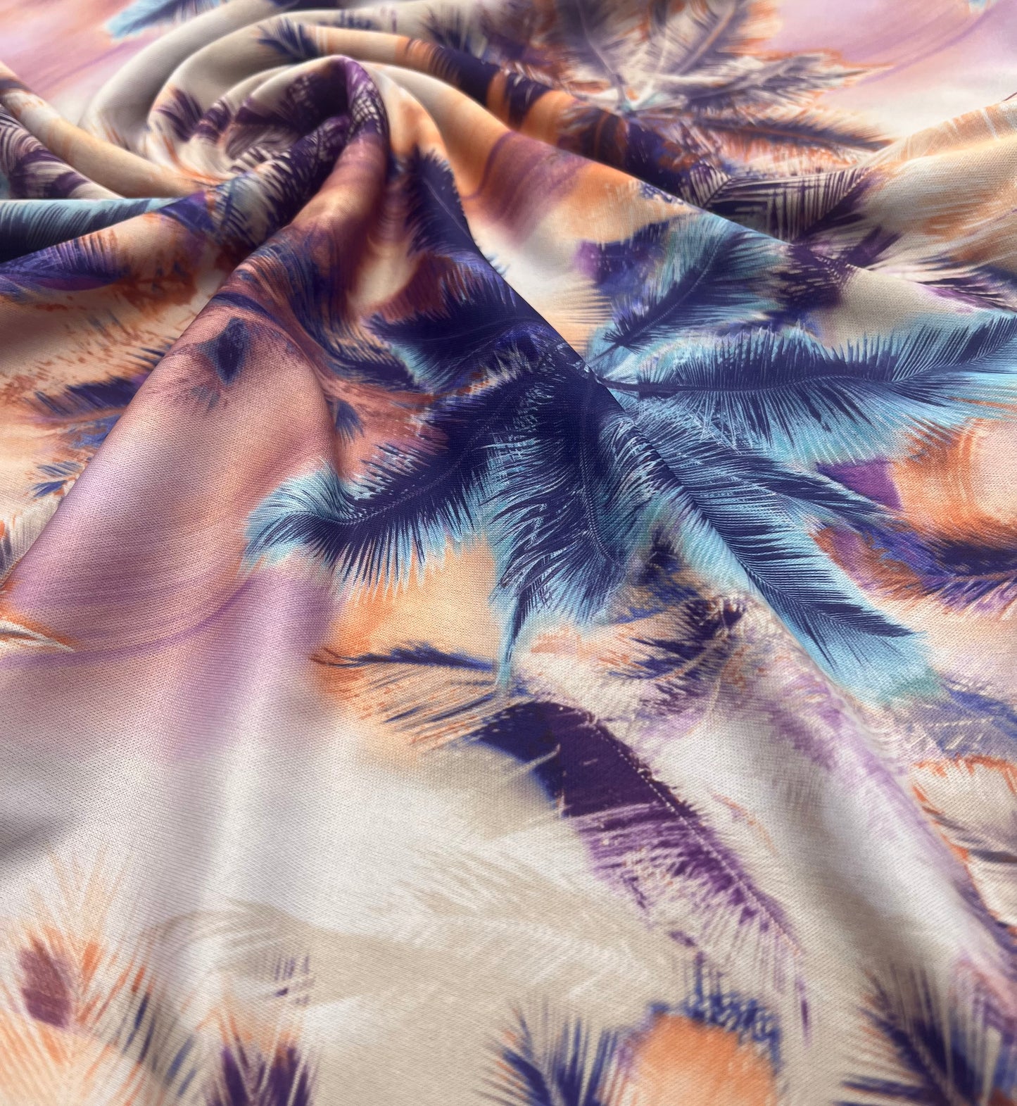 Palm Tree Multi Lightweight Stretch Fabric