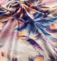 Palm Tree Multi Lightweight Stretch Fabric