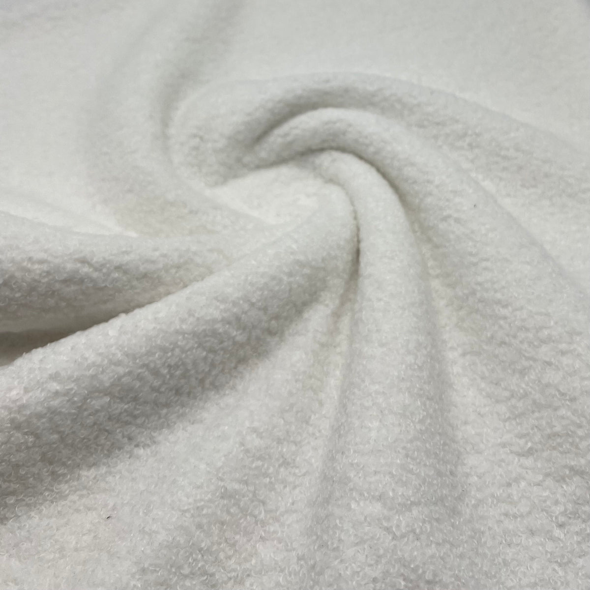 White Luxury Sherpa Curl Fleece Fluffy Faux Fur Fabric
